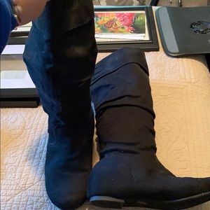 Black knee high boots